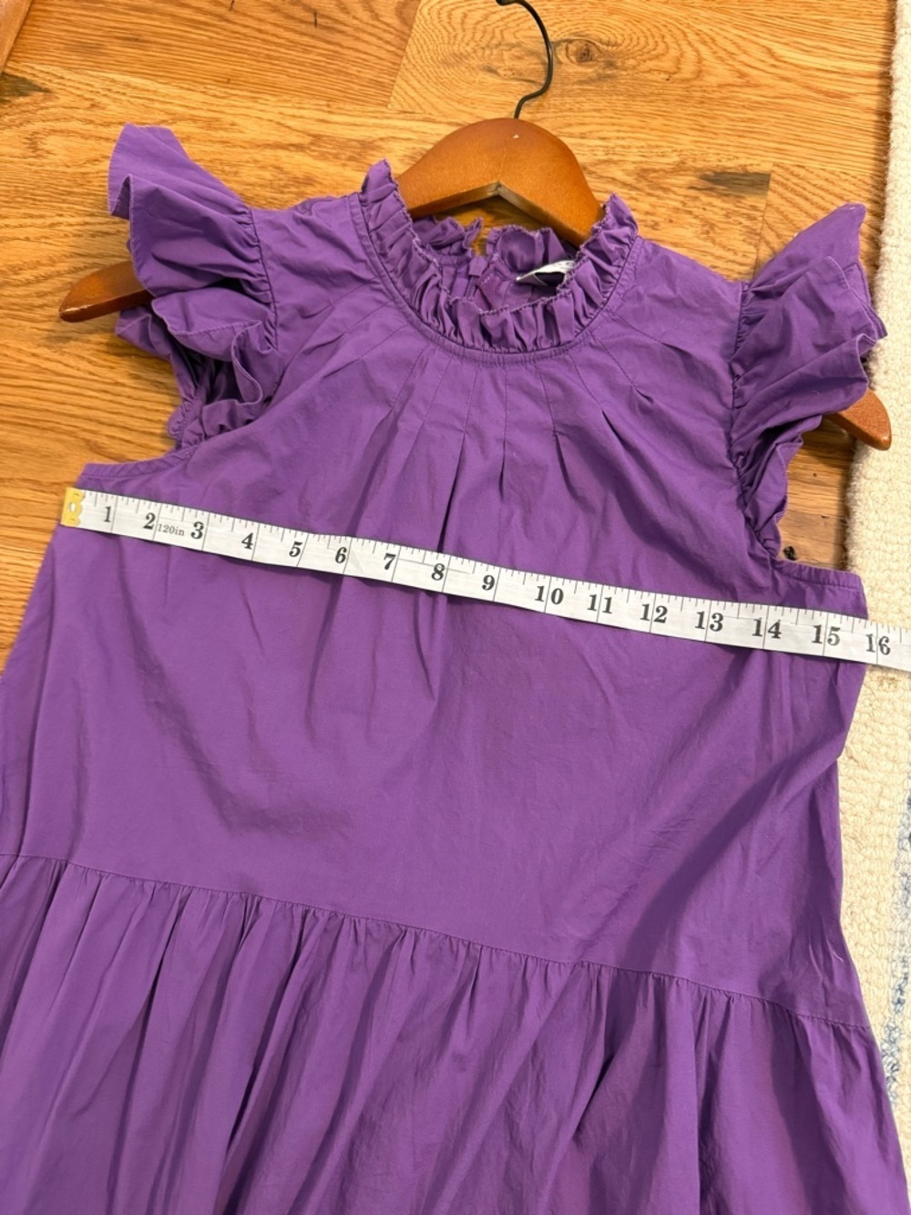 Sea New York Tabitha Tiered Dress Poplin Cotton Grape Purple Size 0 - Picture 8 of 12